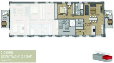 Eigentumswohnung mit ca 113m²  hochwertig saniert und barrierefrei