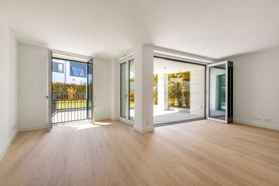 Exklusive Gartenwohnung mit Gäste- und Relaxflächen in fertiggestelltem Stadtpalais