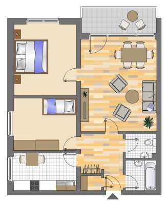 Demnächst frei! 3-Zimmer-Wohnung in Velbert