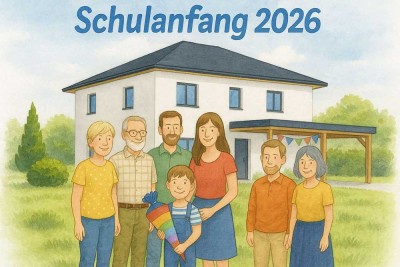 Schulanfang 2026  im eigenen Garten feiern - mit unserer massiven Modulbauweise ist das möglich!