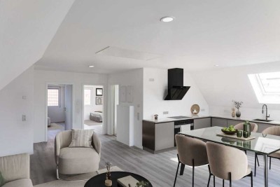 Ganz oben wohnen – kernsanierte 3-Zimmer-Wohnung mit Stil, Licht und Ruhe unterm Dach