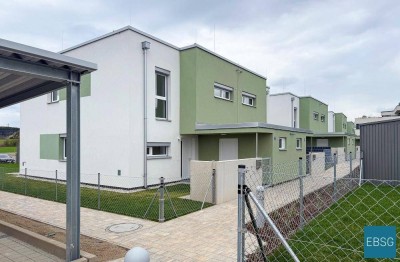 Geförderte Doppelhaushälfte mit Garten