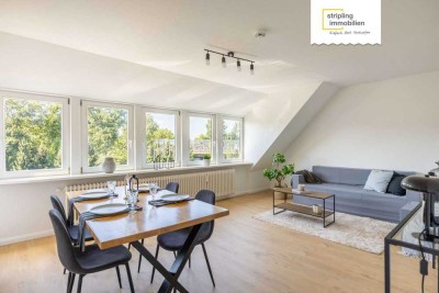Bremen – Lehesterdeich | Modernisierte 3-Zimmer Dachgeschosswohnung mit Balkon & Garage