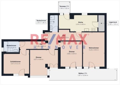 Stilvolle 4-Zimmer Garten-Wohnung mit Einbauküche und Tiefgarage