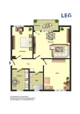 3-Zimmer-Wohnung in Unna Süd
