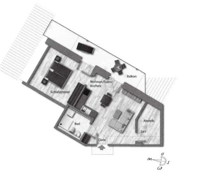 Helle 2-Zimmer-Wohnung im Fürstenhof