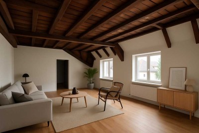Licht, Raum, Neubauflair – frisch sanierte 2,5-Zimmer-Maisonettewohnung mit ausgebautem Spitzboden