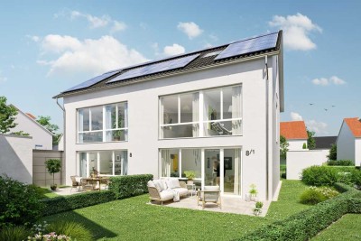 Doppelhaushälfte Neubau mit kleinem Garten und Stellplatz - Schlüsselfertig