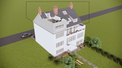 Niehl - Großzügige Dachgeschosswohnung mit Ausbaureserve