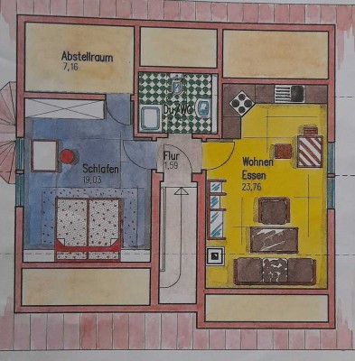 2 Zimmer Dachgeschosswohnung mit Balkon in Heringsdorf
