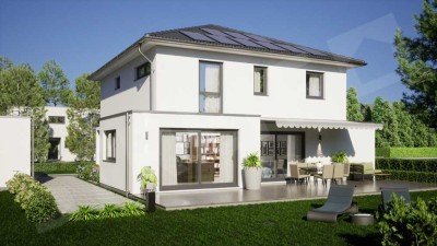 Elegantes Einfamilienhaus mit PV-Anlage inkl. Grundstück -  *** schlüsselfertig ***