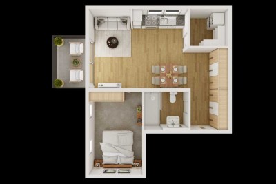 Erstbezug 2-Zimmer Dachgeschosswohnung
