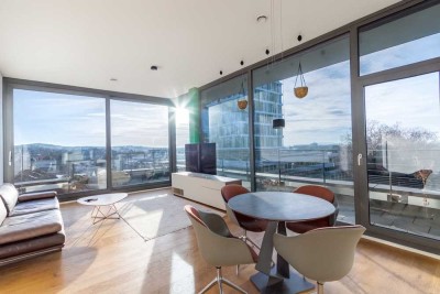 Möblierte Penthouse Wohnung mit wunderschönem Blick über die Stadt Heilbronn