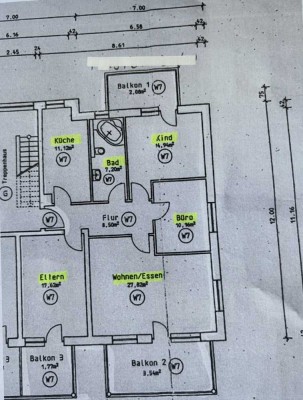 Stilvolle 4-Raum-Wohnung mit gehobener Innenausstattung mit Balkon und Einbauküche in Frankfurt