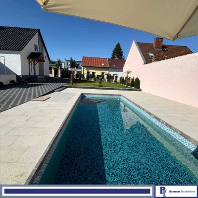idyllisches Einfamilienhaus mit großem Garten, Garage und Pool