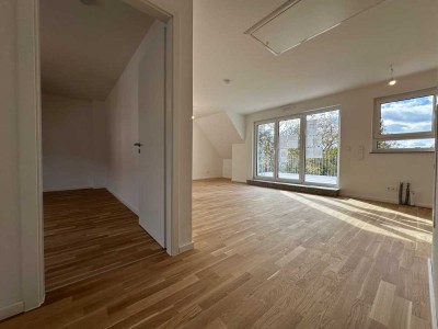 Wohnen am Mosbach: Penthouse, modernes Wohnen mit ca. 19 m2 Dachterrasse - hier bleiben wir!