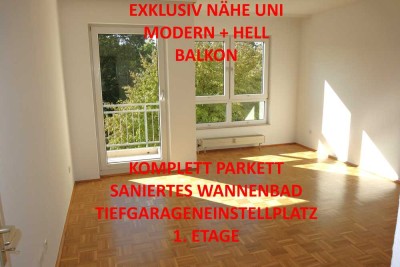 EXKLUSIV IN BILK NÄHE UNI MODERN RENOVIERT PARKETT BALKON SANIERTES WANNENBAD TG-STELLPL. 1. ETAGE