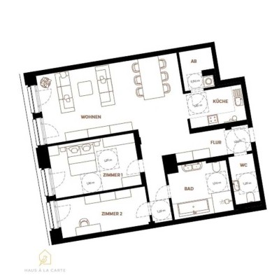 Erstbezug: Großzügige 3-Zimmer-Wohnung im Erdgeschoss einer denkmalgeschützten Fabrik