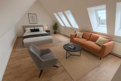 Loftähnliche Wohnung mit Einbauküche in Elbnähe, Buckau