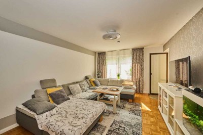 Straubing-Süd: Gepflegte 3-Zimmer-Erdgeschosswohnung mit Loggia und Garage
