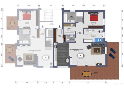 Neubau: charmante 3,5-Zimmer-Etagenwohnung mit großem Balkon