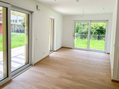Nonntal - Erstbezug: Exklusive Gartenwohnung mit 120 m² Privatgarten und Premium-Ausstattung