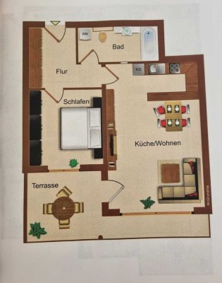 Neuwertige 2-Zimmer-Terrassenwohnung mit Garten + TG Stellplatz und EBK in Mühldorf