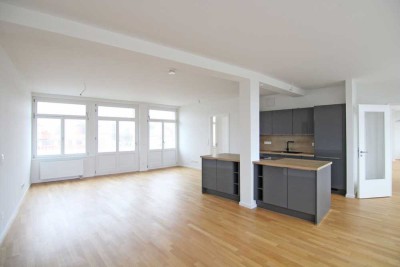 Einzigartig und spektakulär: das Penthouse im historischen Speisehaus der Nationen