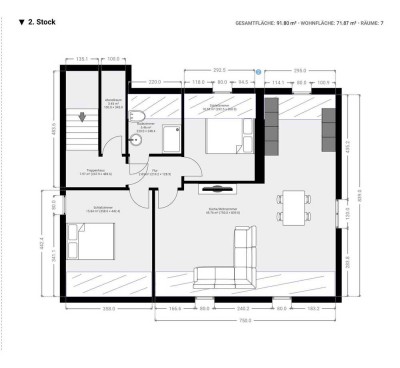 Schöne 3-Zimmer Dachgeschosswohnung