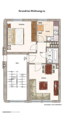 Top geschnittene 2-Zimmer Wohnung am Gemarkenplatz