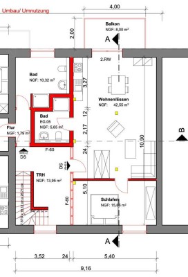 2-Zimmer-Wohnung mit Einbauküche in Herl