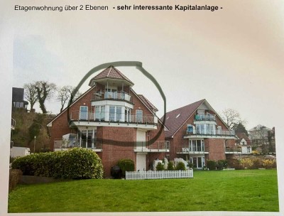 Exklusive 3-Raum-Penthouse-Wohnung über 2. Ebenen mit Blick auf die Ostsee