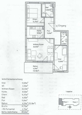 Stilvolle, gepflegte 3-Zimmer-Wohnung mit Balkon in Erding