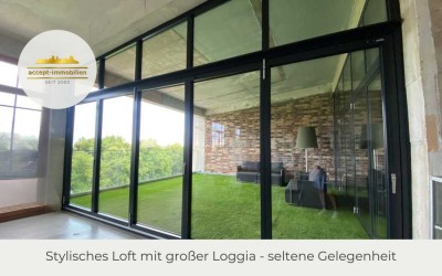 Einmaliges Loft mit industriellem Charme | Große Loggia | sofort frei | Stellplatz | Aufzug