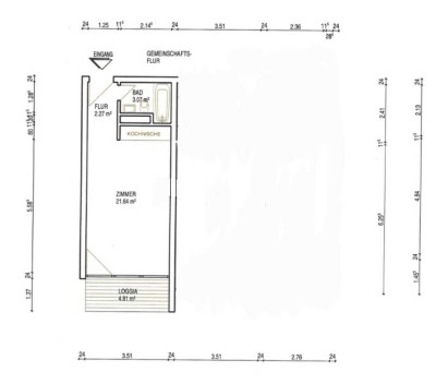 Stilvolle, gepflegte 1-Zimmer-Wohnung mit Einbauküche in Pohlheim