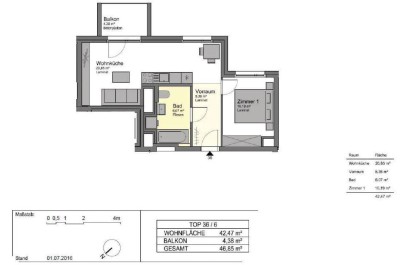 Schöne 2-Raum-Wohnung mit EBK und Balkon in Wien