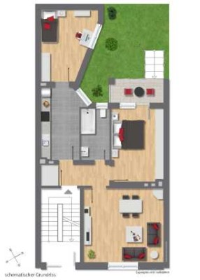 3 Zimmer Wohnung mit Balkon