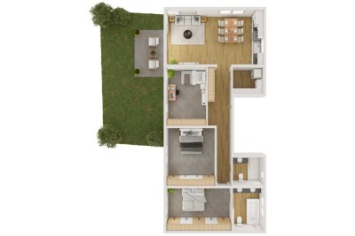 Erstbezug 4-Zimmer Erdgeschosswohnung mit viel Platz