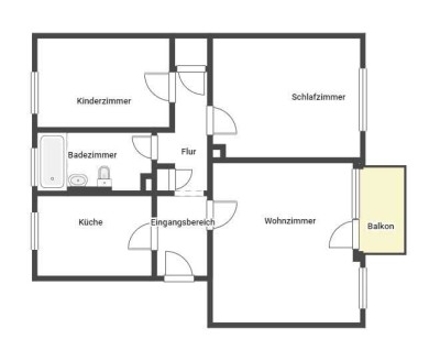 Wohnung für die kleine Familie