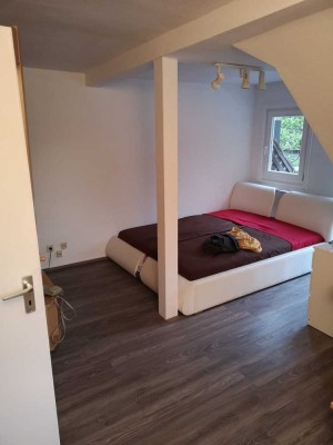 Stilvolle 1-Zimmer-Dachgeschosswohnung mit Balkon und Einbauküche in Bad Herrenalb