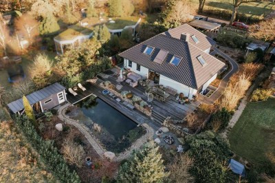 Exklusiver Grundbesitz in Ammersbek OT Hoisbüttel mit Blick auf die Pferdekoppel