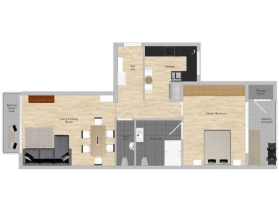 PROVISIONSFREI | FLINGERN-NORD | Top Lage | 2,5 Z-Wohnung | 2 Balkone | Aufzug, EBK | Top Vermietet