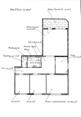 Stilvolle 4-Raum-Hochparterre-Wohnung renoviert mit Balkon, Küche kann vom Vormieter übernommen wer