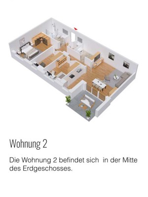 Exklusive, stillvolle 4-Zimmer-Neubauwohnung mit Terrasse und Garten in Bissendorf