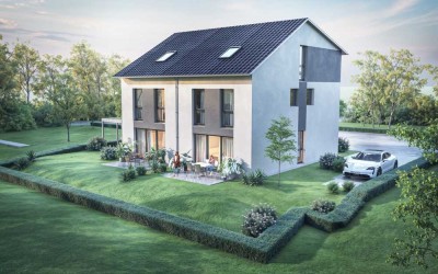 Schlüsselfertige -Doppelhaushälfte inkl. Grundstück im Neubaugebiet in 76470 Ötigheim