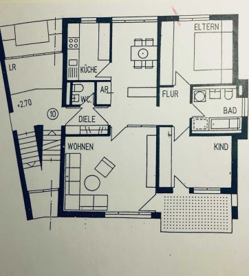 Stadtnahe  gepflegte 3-Zimmer-Wohnung mit Balkon und EBK in Göppingen