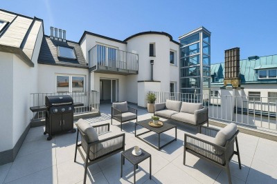 TERRASSEN-HIT im Sonnwendviertel - Erstbezug - 5. Liftstock - 3 Zimmer - ca. 90m² NFL - Fußbodenheizung - Klima - zeitlose Ausstattung - ca. 36m² TERRASSE