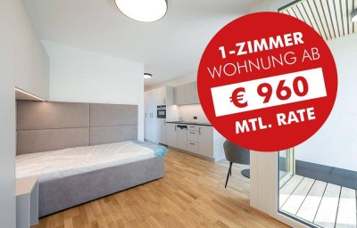 Microapartment mit Loggia und hochwertiger Möblierung