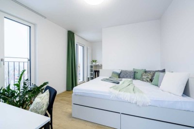 City Apartment für Zwei – voll möbliert mit 2 Balkonen