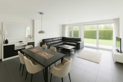 Moderne Doppelhaushälfte mit Garage und Garten – stilvolles Wohnen in bester Lage